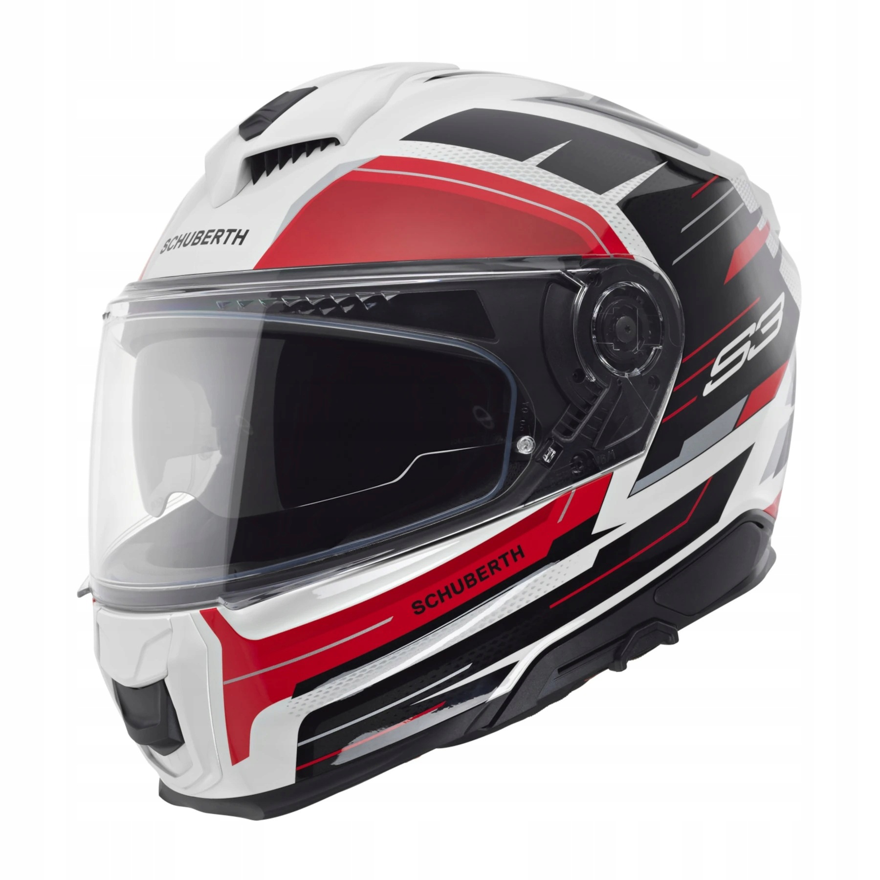 Motocyklová Prilba Schuberth S3 Apex White Integrálna S Bleskom, veľkosť XL