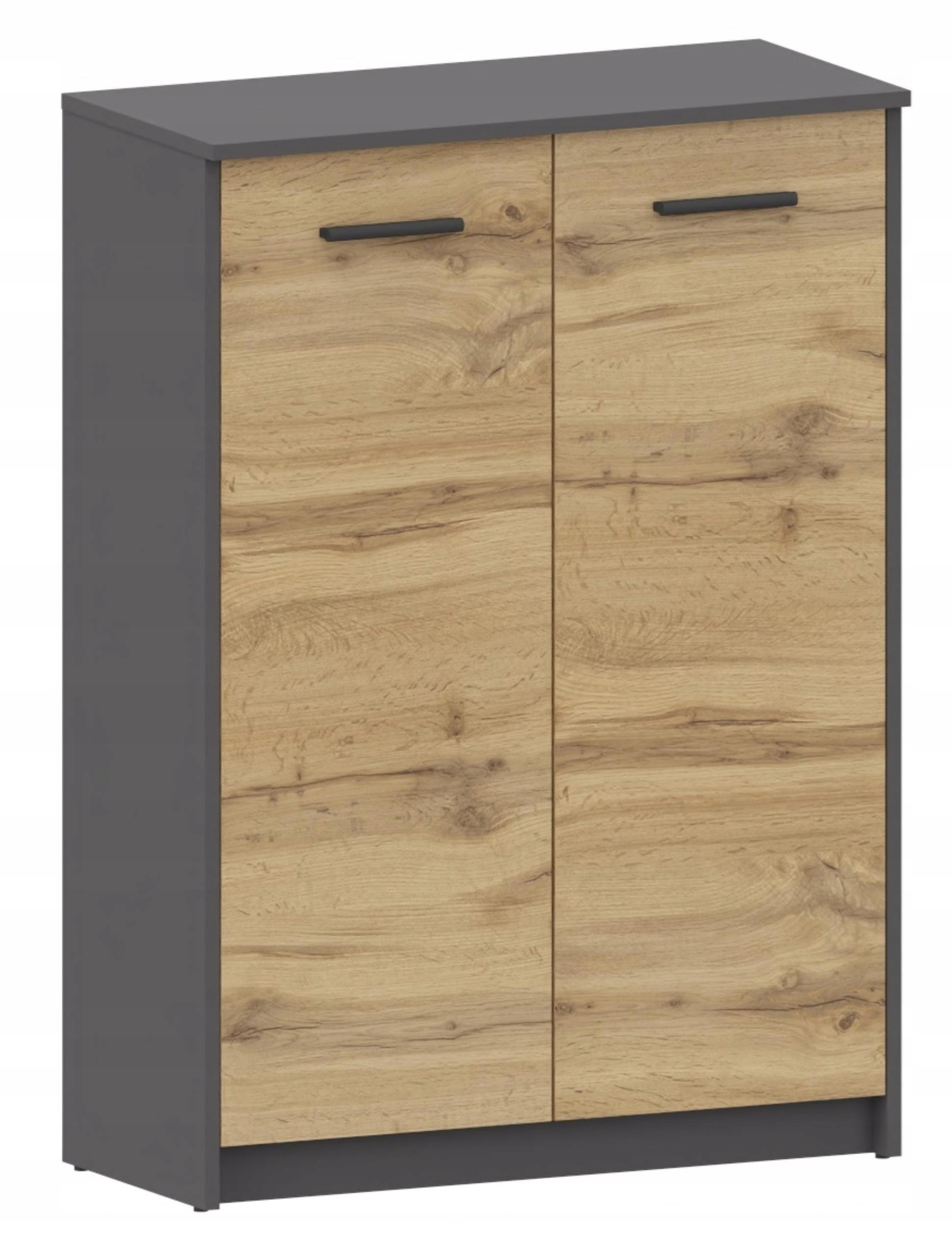 Komoda, skrinka Bodo 2D2P Grafit-wotan antracit, kancelársky regál Ufc