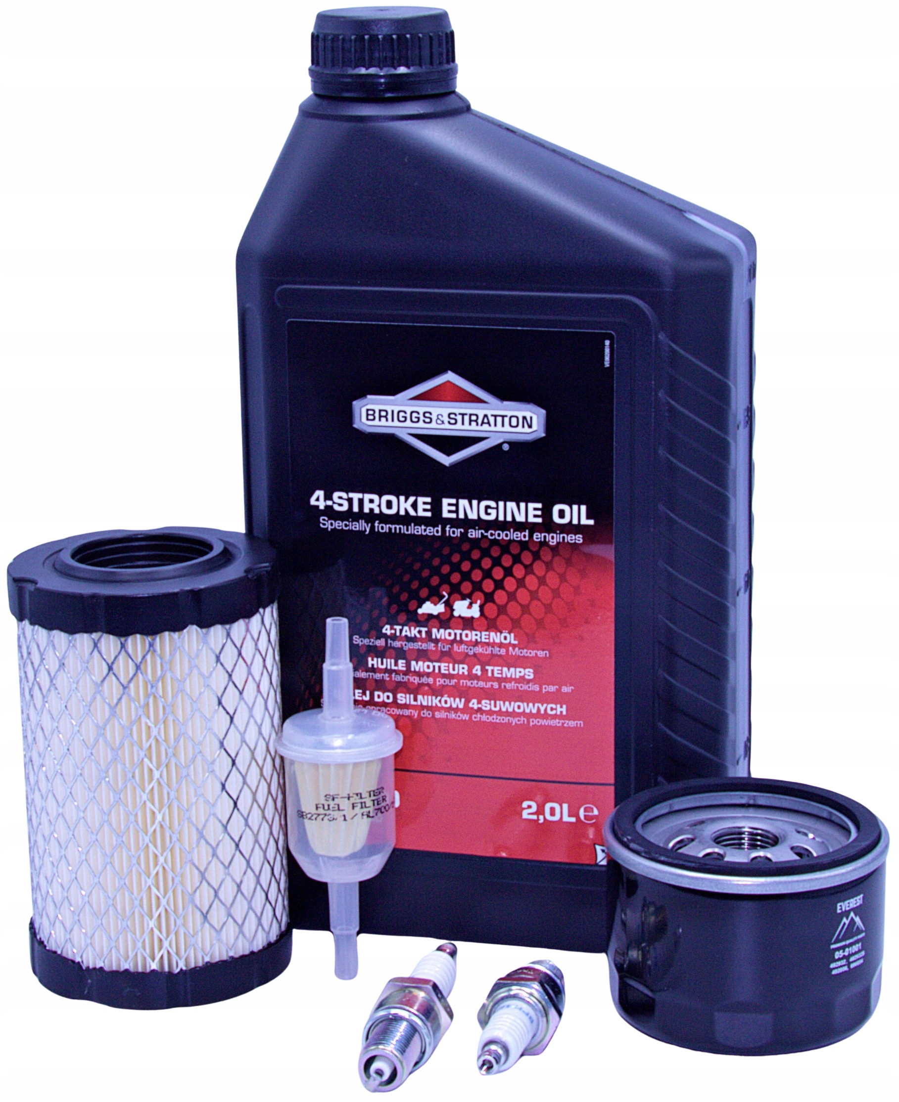 Filtry, Olej, Svíčky John Deere X350, X350R Kawasaki FS600V Briggs olej 2 l