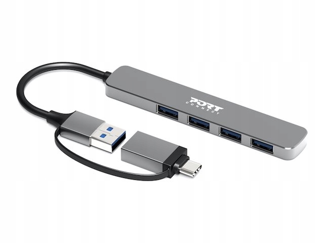Port Connect Usb Hub 4 Porty 3.0 Slim Combo pro BtoC Port Connect