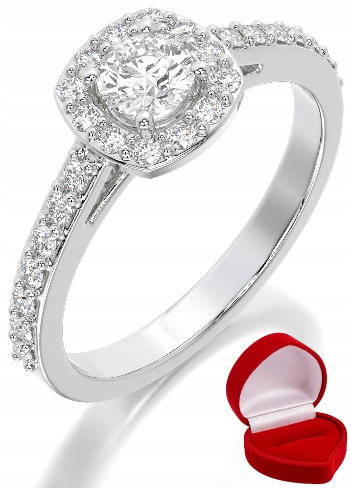 Zlatý Prstýnek 585 14k Diamant Lab 0,30 ct Bílé Zlato R26