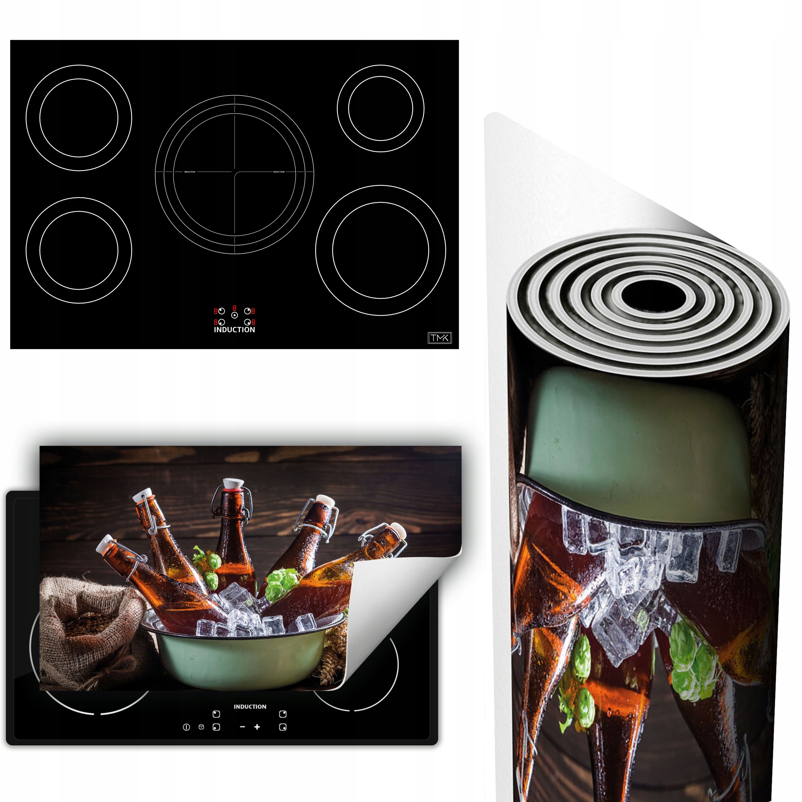 Vinylová Podložka Ochrana Kuchyňské Desky 90x52 Pivo dřevo