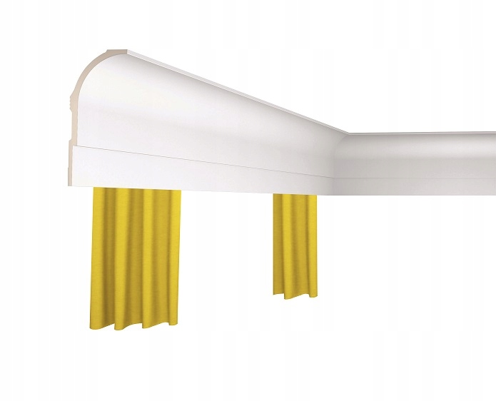 Led stropní záclonová lišta 22 cm, nehořlavá, 2 m, tvrdá Nmc