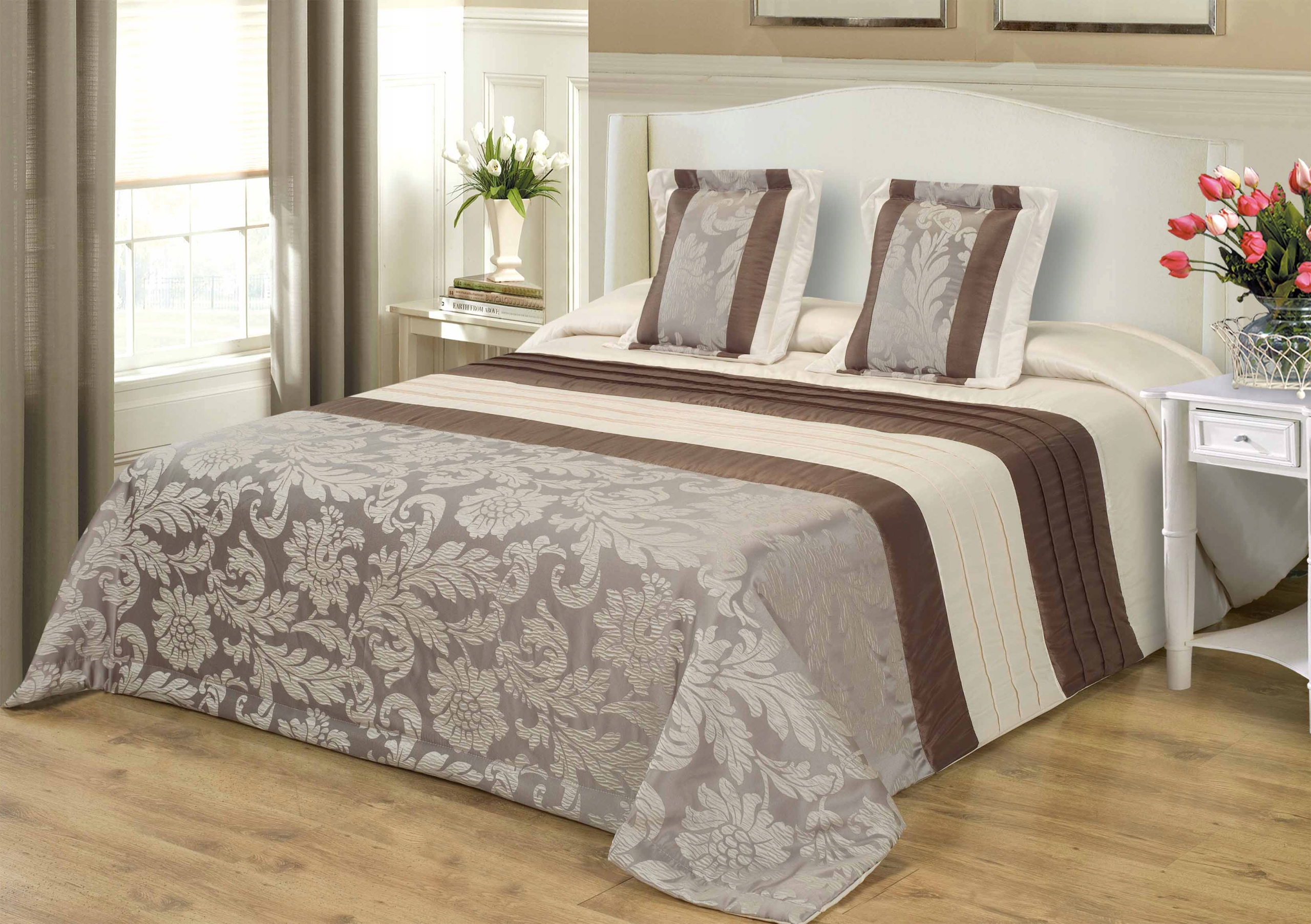 NARZUTY Satynowa Narzuta na łóżko 200x220 + jaśki (5902670015115) • Cena, Opinie • Koce i