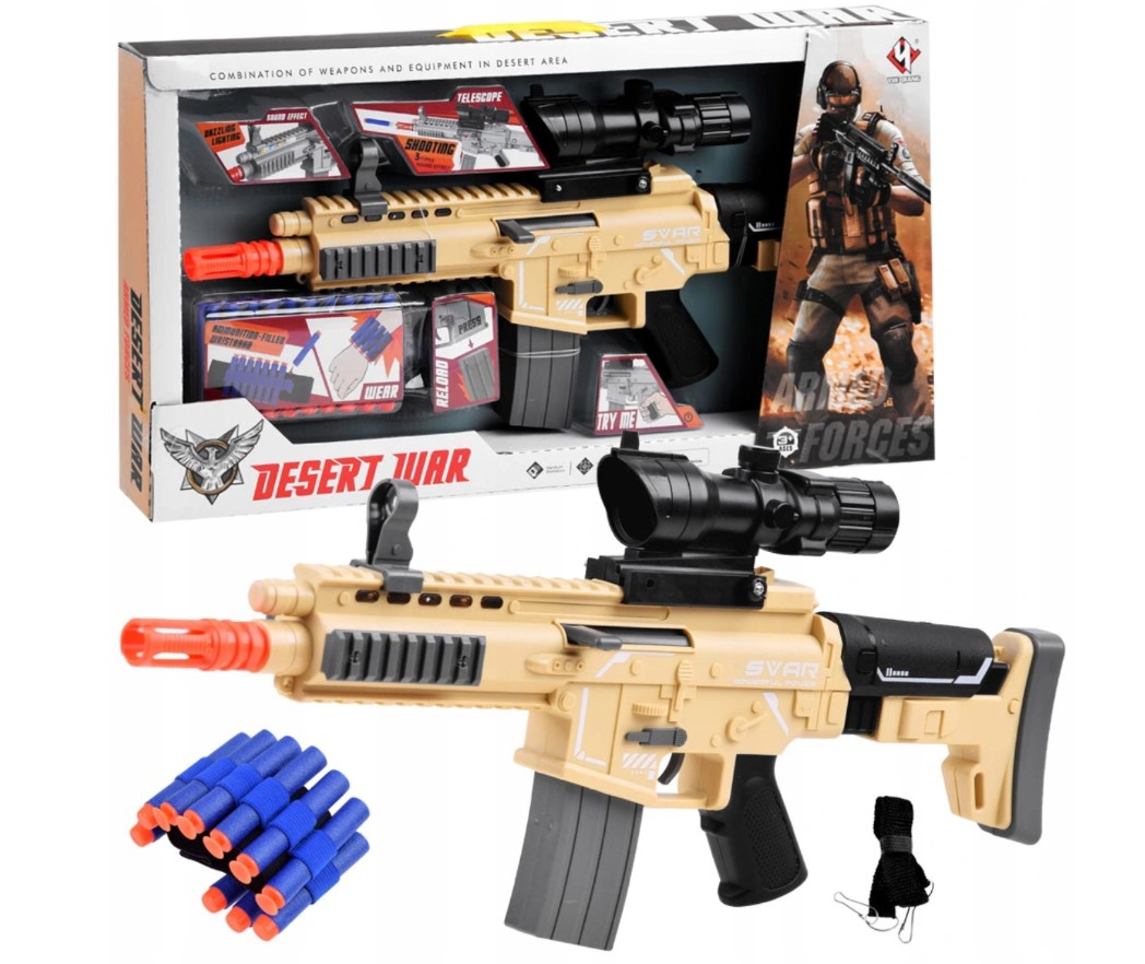 

Karabin na naboje piankowe strzela świeci