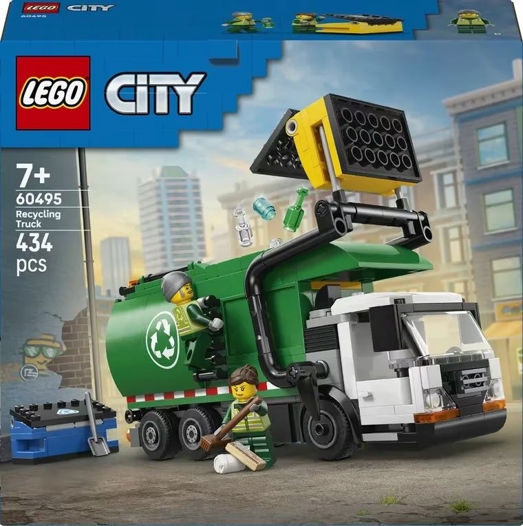 Lego City 60495 Recyklační náklaďák Stavebnice Popelářský vůz Nové Originální