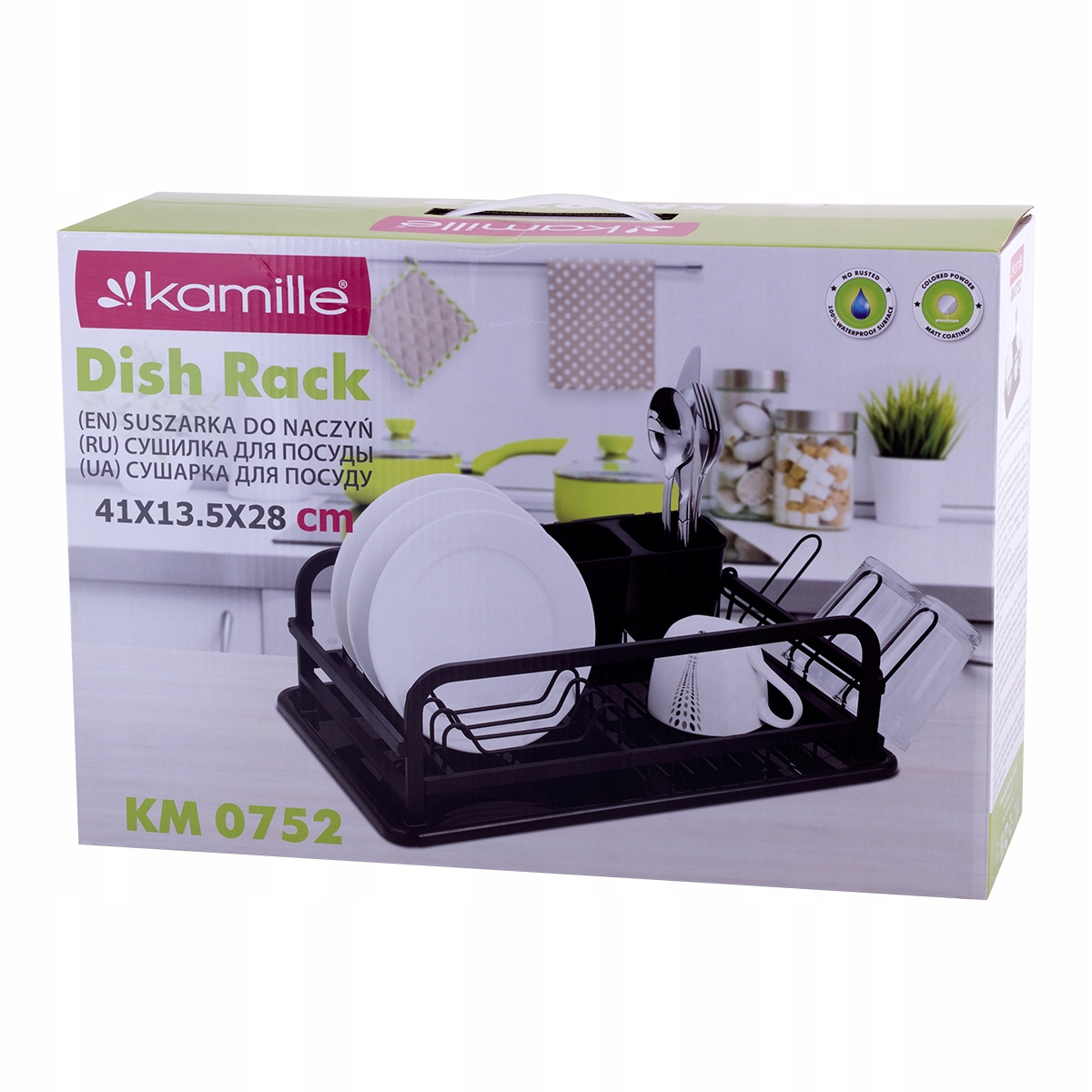 SUSZARKA DO NACZYŃ SZTUĆCE TALERZE STOJĄCA Z TACĄ OCIEKACZ Rodzaj ociekacz (suszarka)