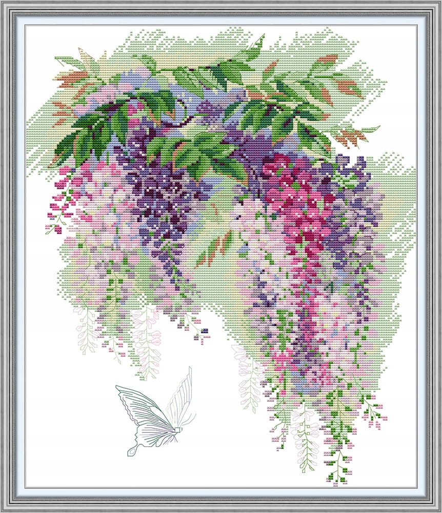 Kanva s potiskem vyšívací sada (kanva,mulina)