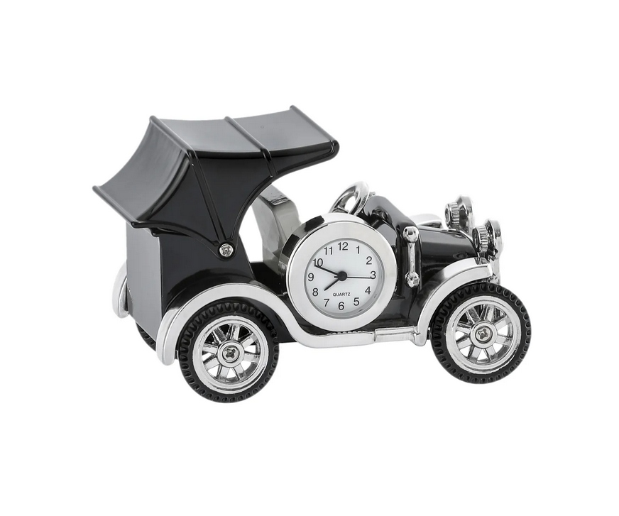 Auto s hodinkami auto černé retro hodiny stylová dekorace