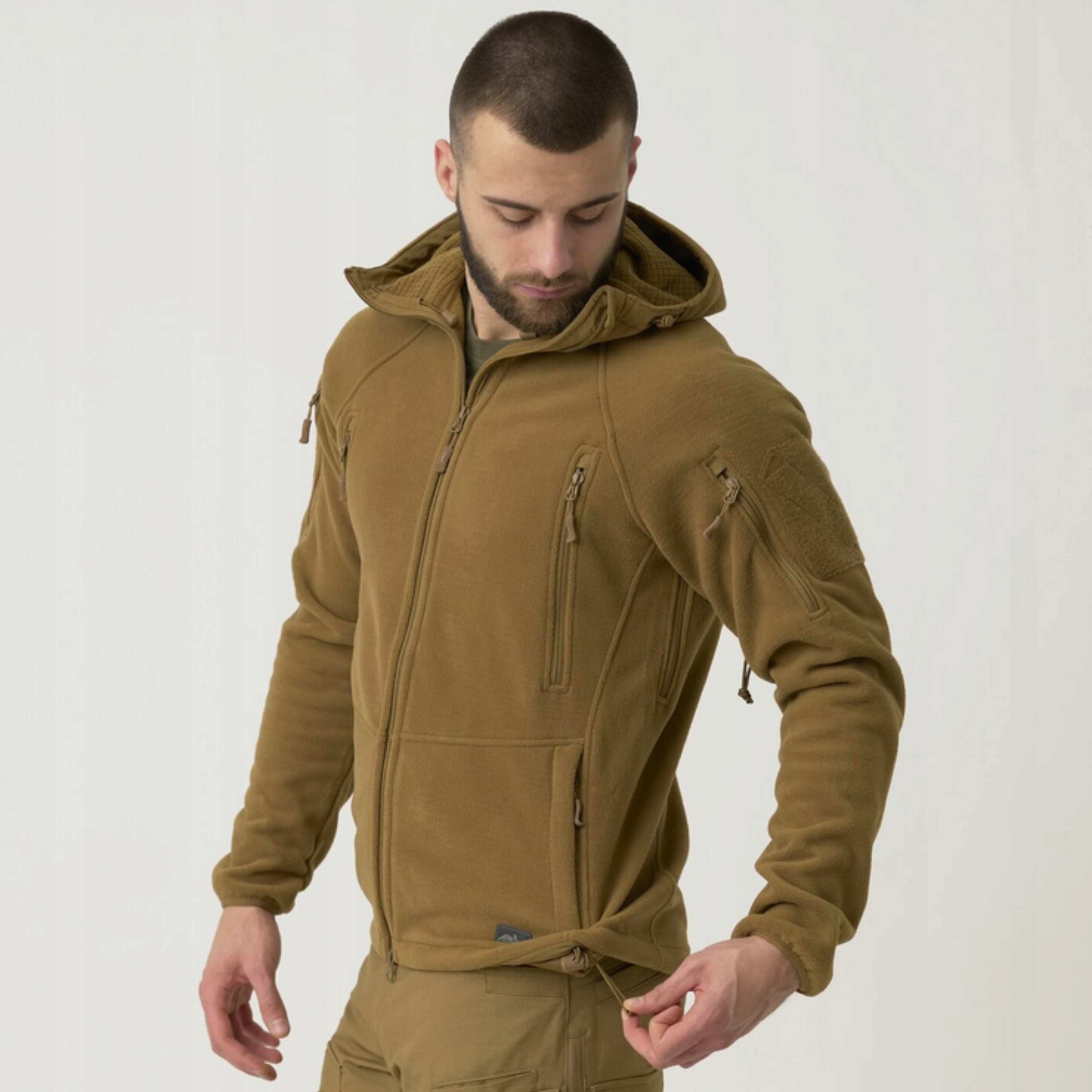 BLUZA MĘSKA Z KAPTUREM POLAR ROZPINANY HELIKON PATRIOT MK2 SZARA GREY XL Rodzaj Rozpinane Z kapturem