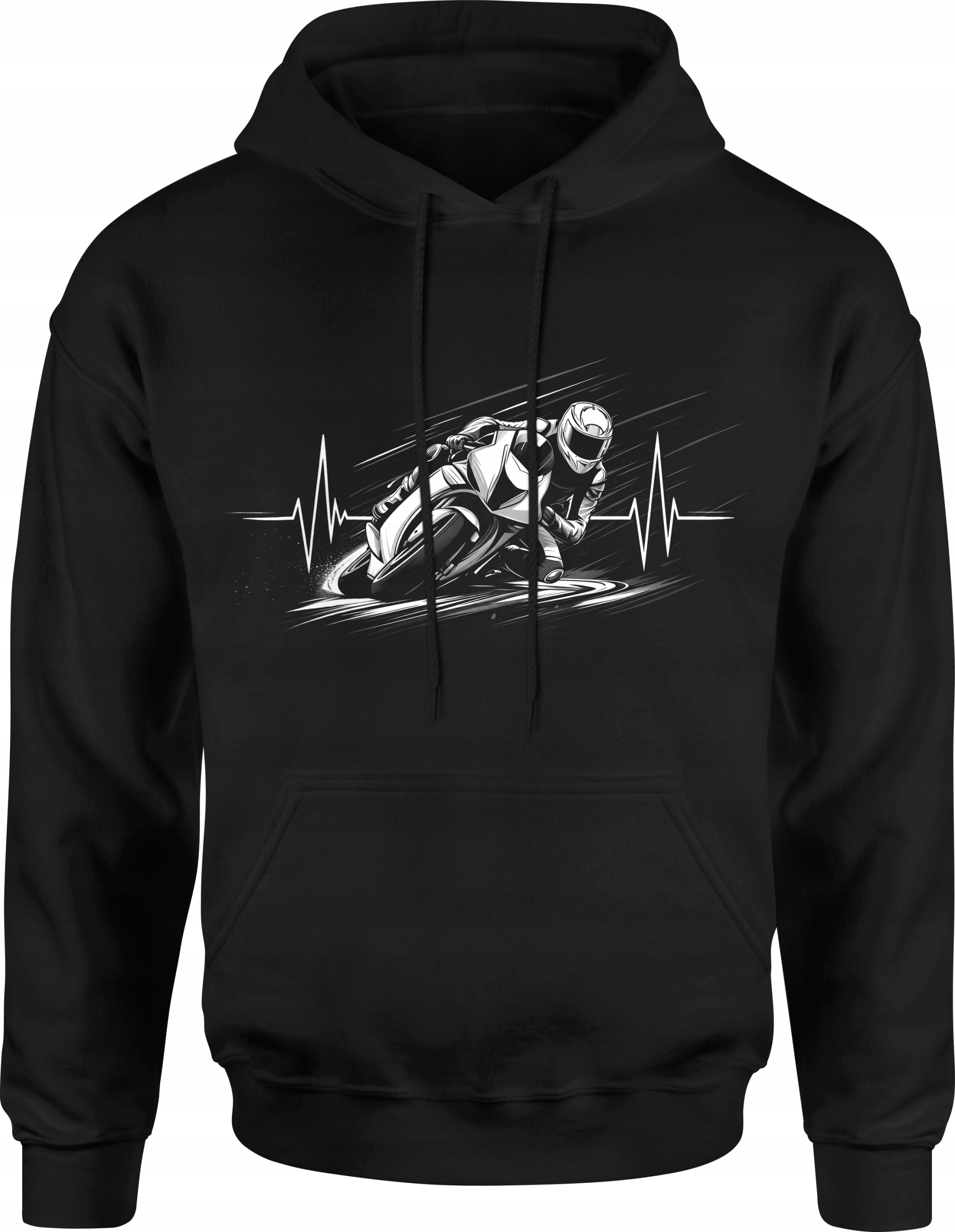 Bluza Motocykl Męska Nadruk Ścigacz Motocyklowa Dla Motocyklisty L