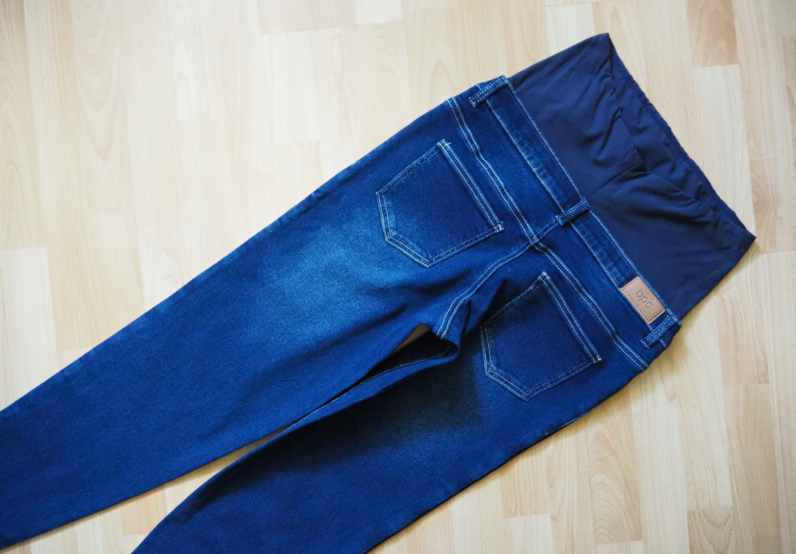 BONPRIX __PIĘKNE CIĄŻOWE SPODNIE JEANS __ R. 50 Odcień granatowy