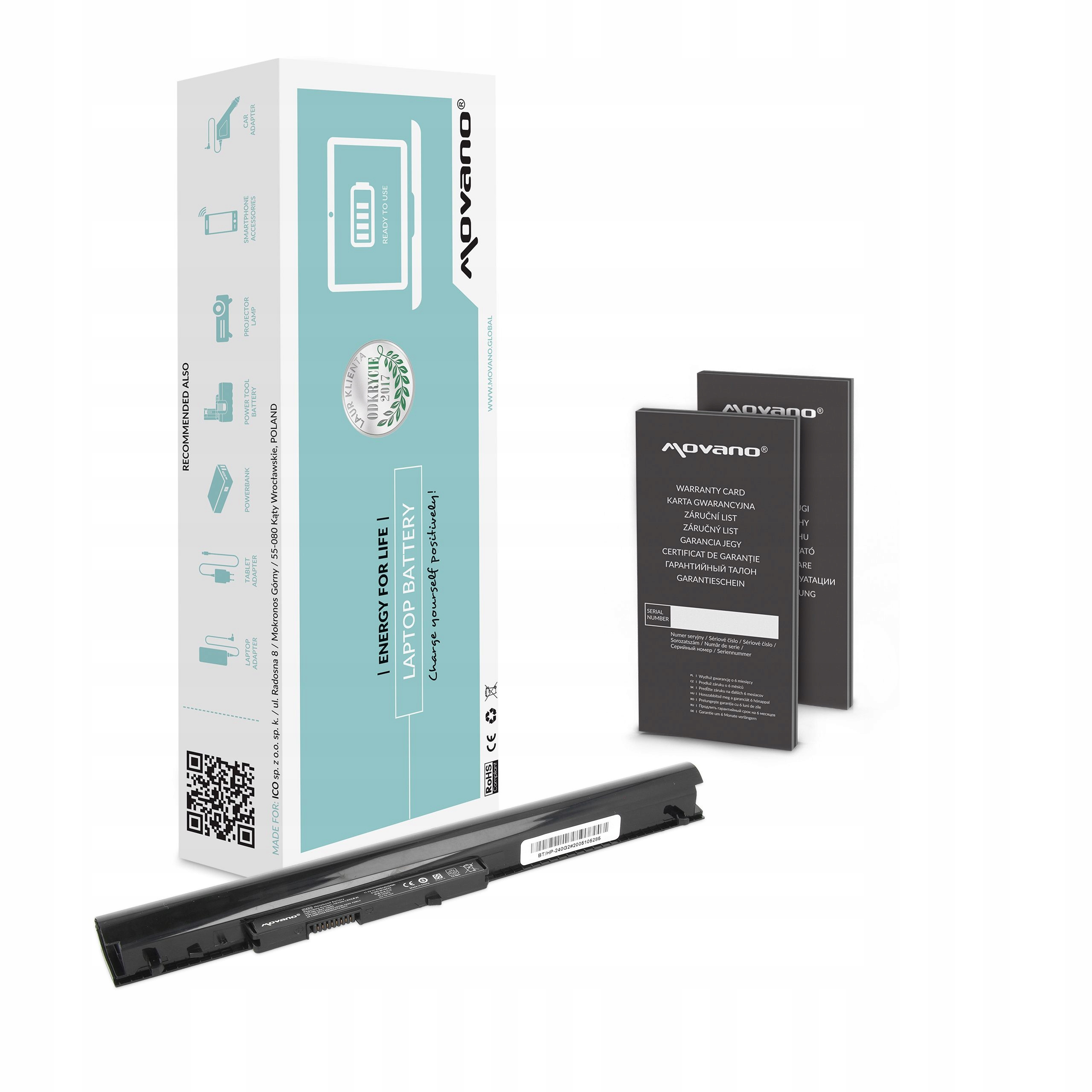 Baterie Movano pro Hp 240 G2, 255 G2, 2200 mAh