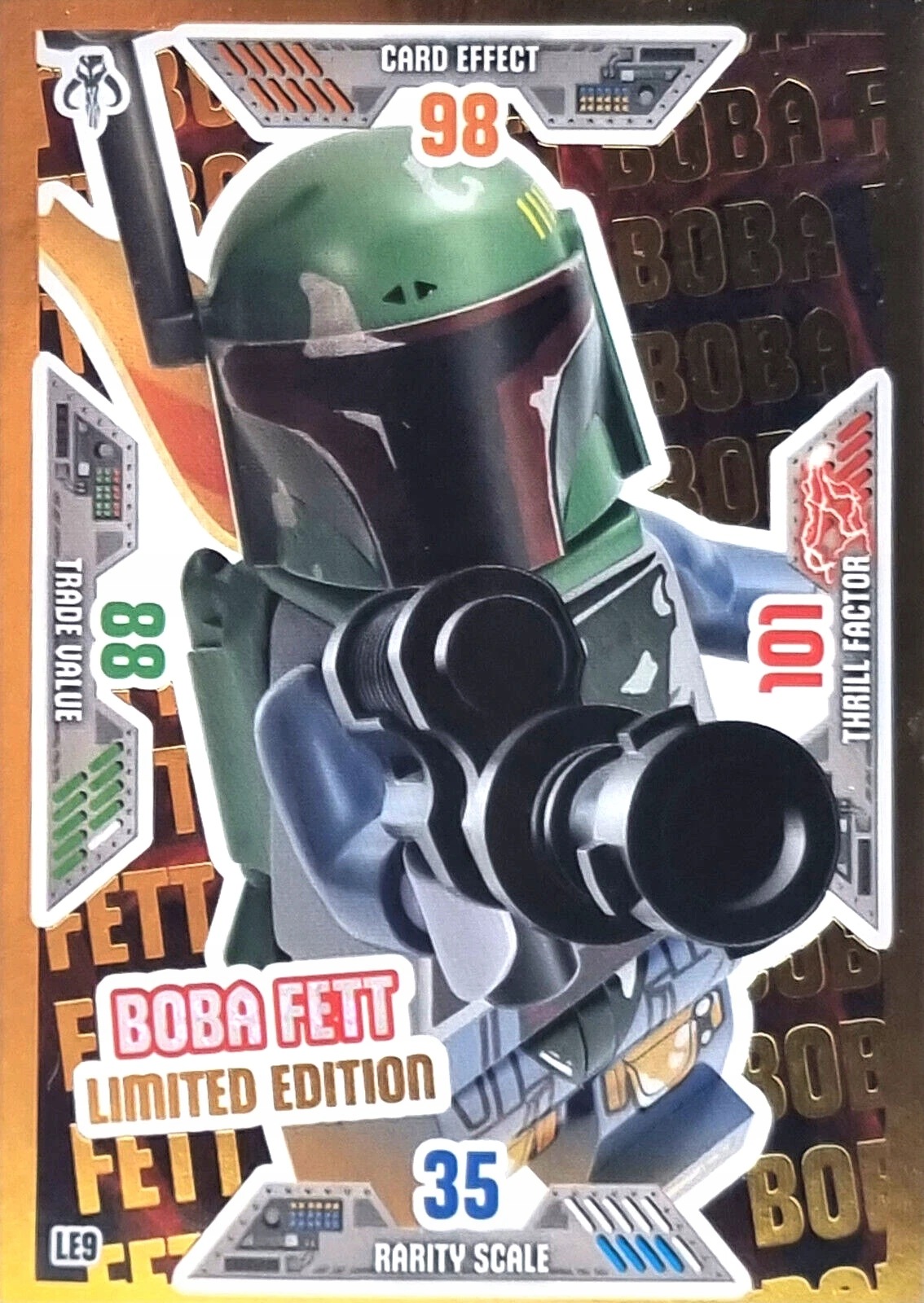 Karta Lego Star Wars. LE6 Boba Fett Edycja Limitowana Złota