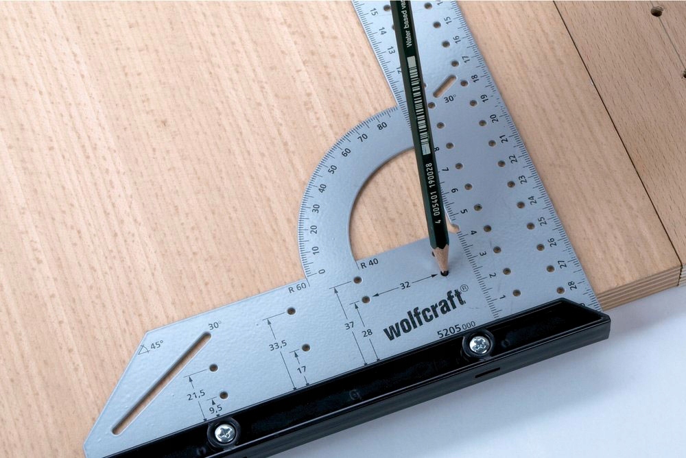 KĄTOWNIK POMIAROWY PRZYMIAR KĄTOWY WOLFCRAFT 500mm Materiał inny
