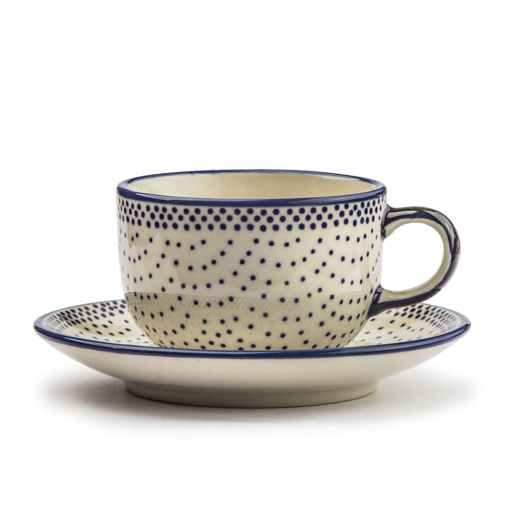 Filiżanka ze spodkiem Bolesławiec 200 ml - dek. 61