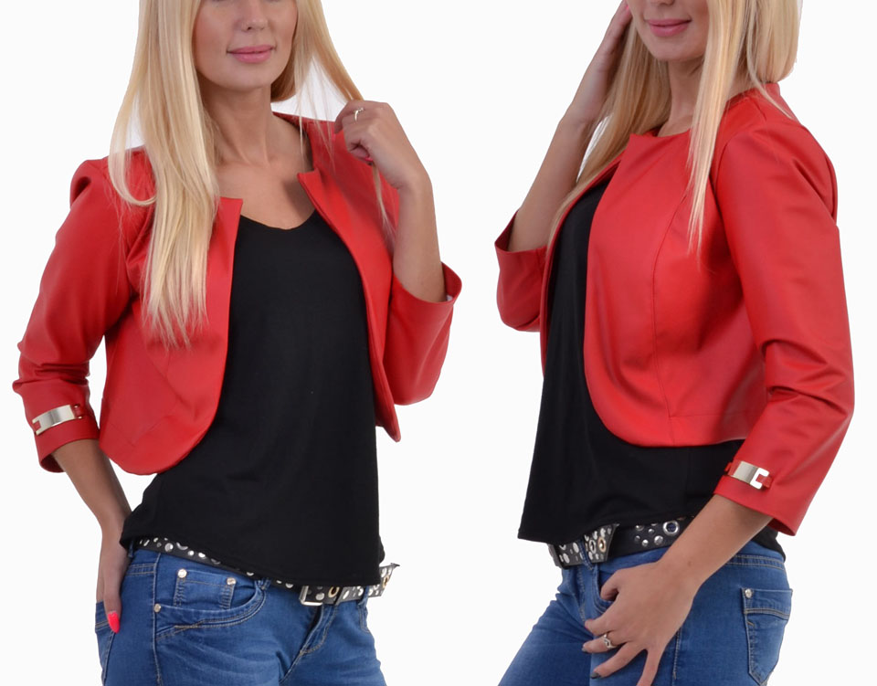 MARYNARKA TOP MODEL BOLERKO ŻAKIET EKO SKÓRA Rozm.38