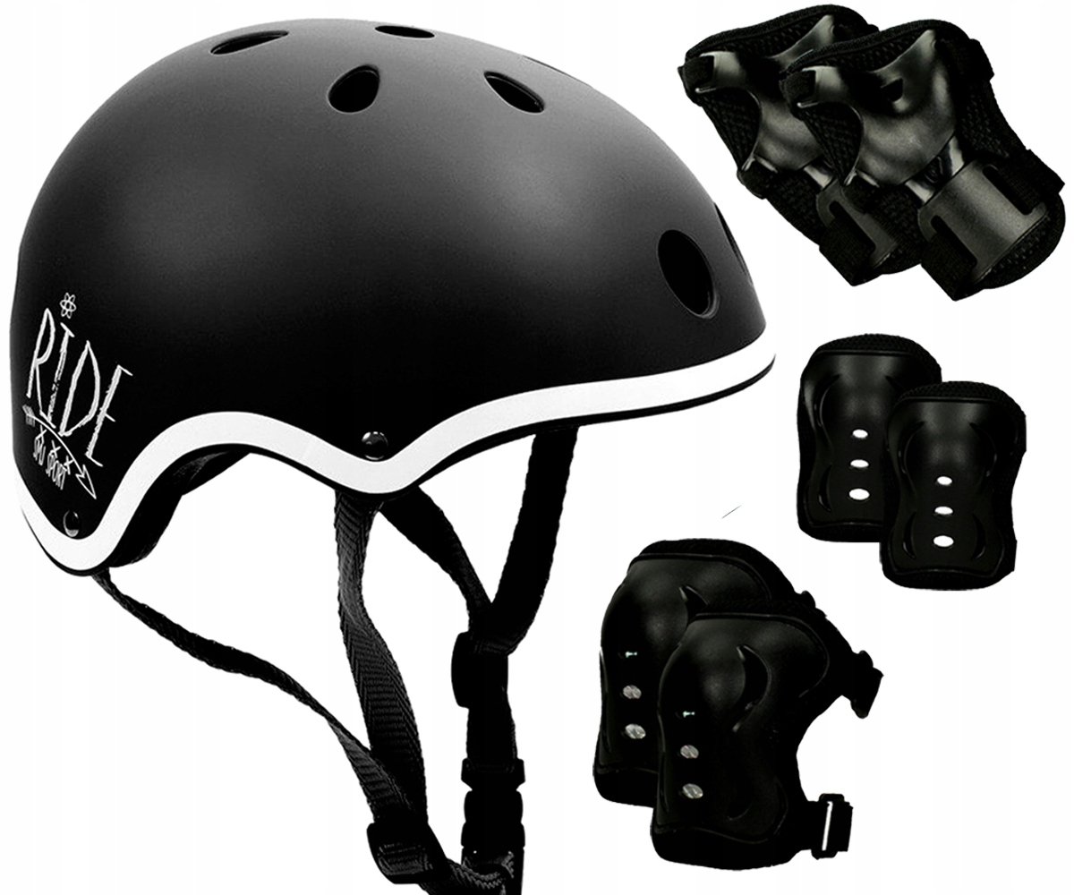 

Kask + Ochraniacze na rolki deskorolkę rower -- M