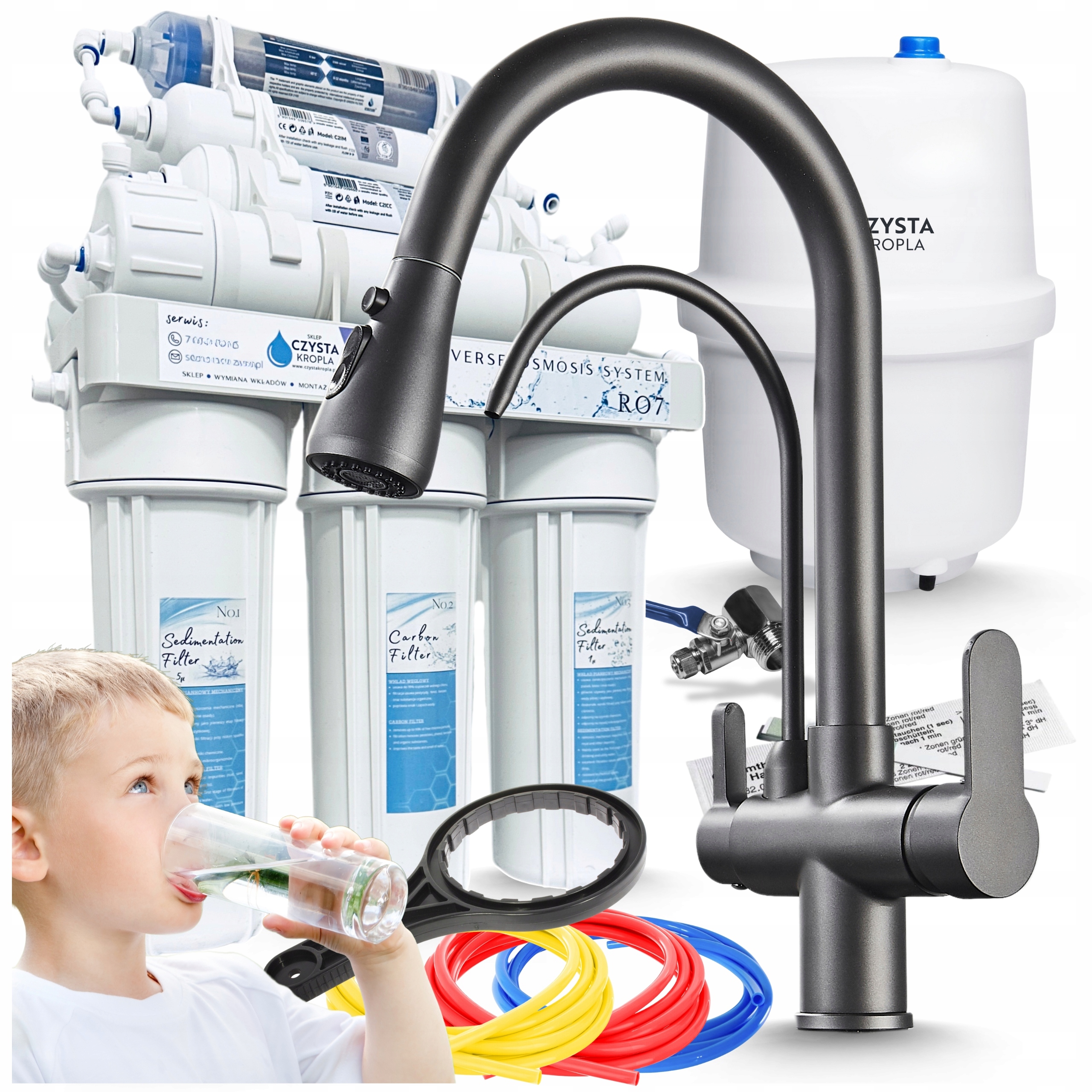 Filtr na pitnou vodu Systém změkčování čištění pod Dřez Set Baterie