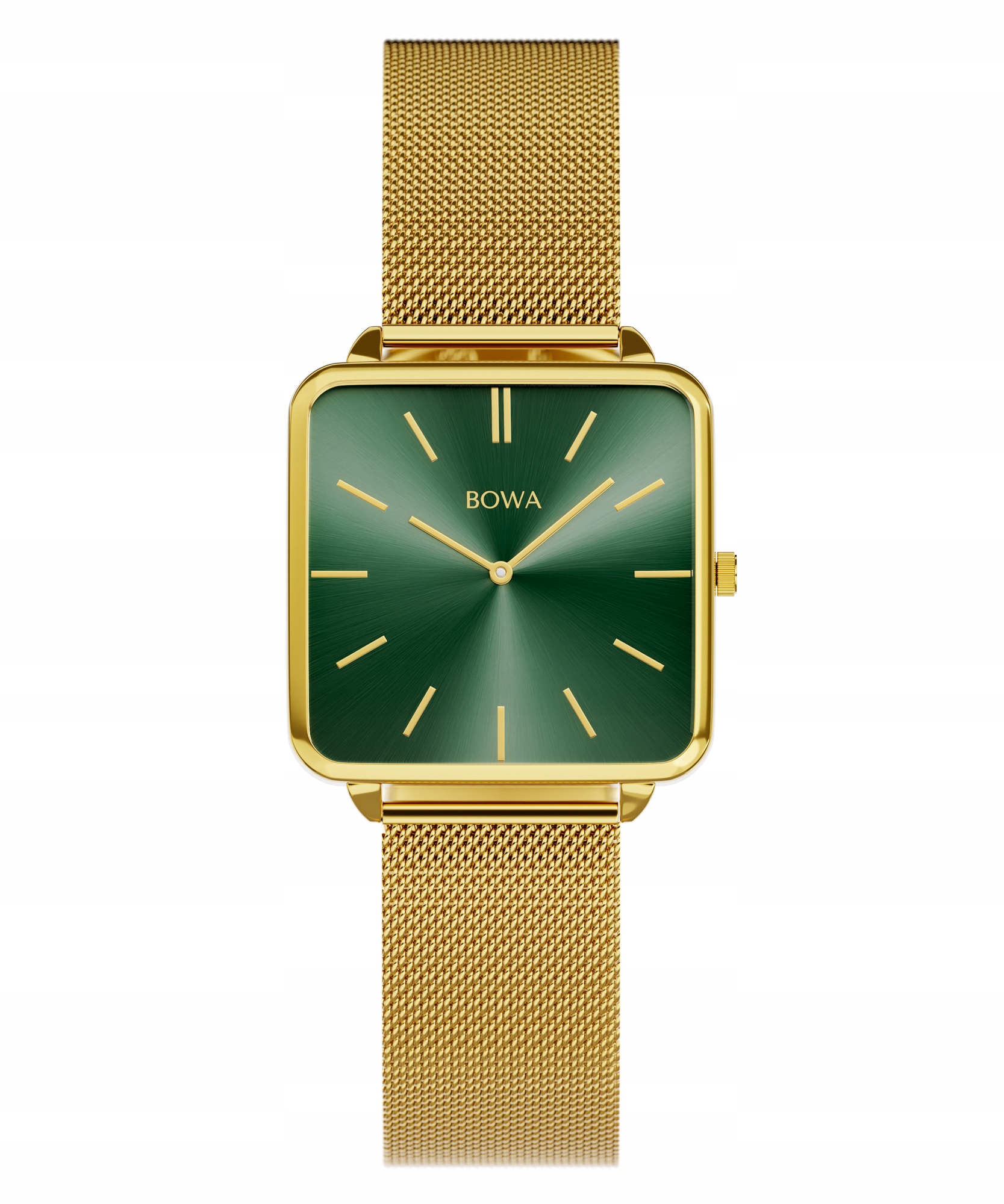 Dámské hodinky Bowa Vienna Green Gold Mesh 29