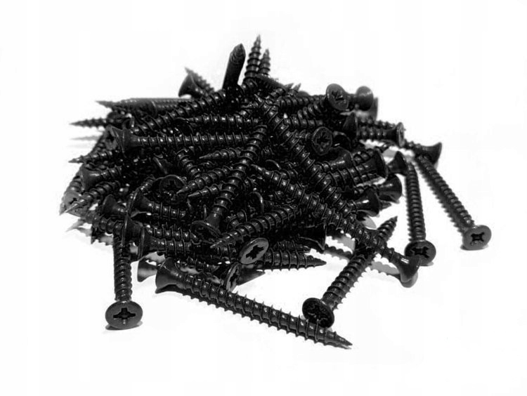 WKRĘT CZARNY FOSFATOWANY DO DREWNA 3.5*25mm - 1KG