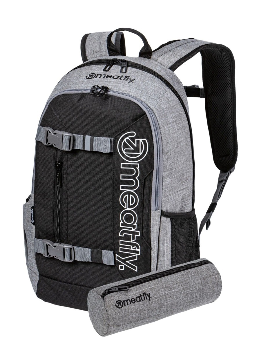 Batoh Meatfly Basejumper Penál Zdarma šedá/černá 22 L