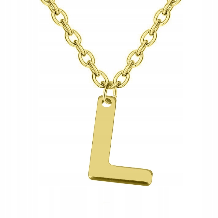 

Naszyjnik Złoty Mini Litera Literka L Stal 316L