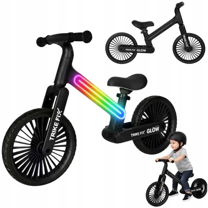 Rowerek Biegowy Trike Fix Glow Led Czarny