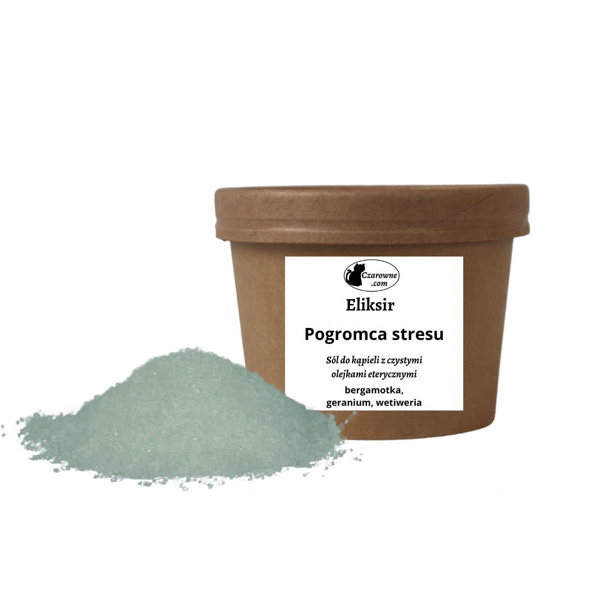 Eliksir Pogromca stresu _ sól morska do kąpieli bergamotka i geranium 250g.