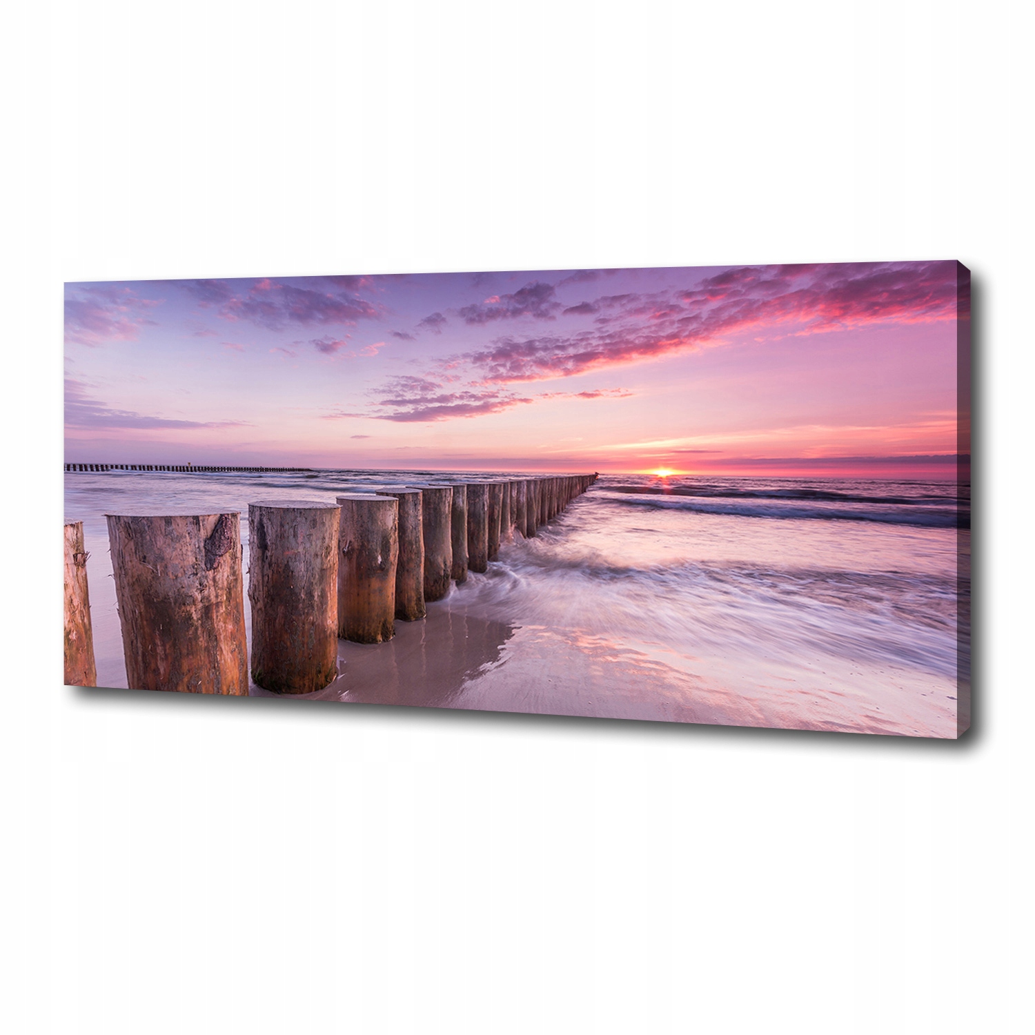 

Foto obraz na płótnie Drewniany falochron 125x50cm