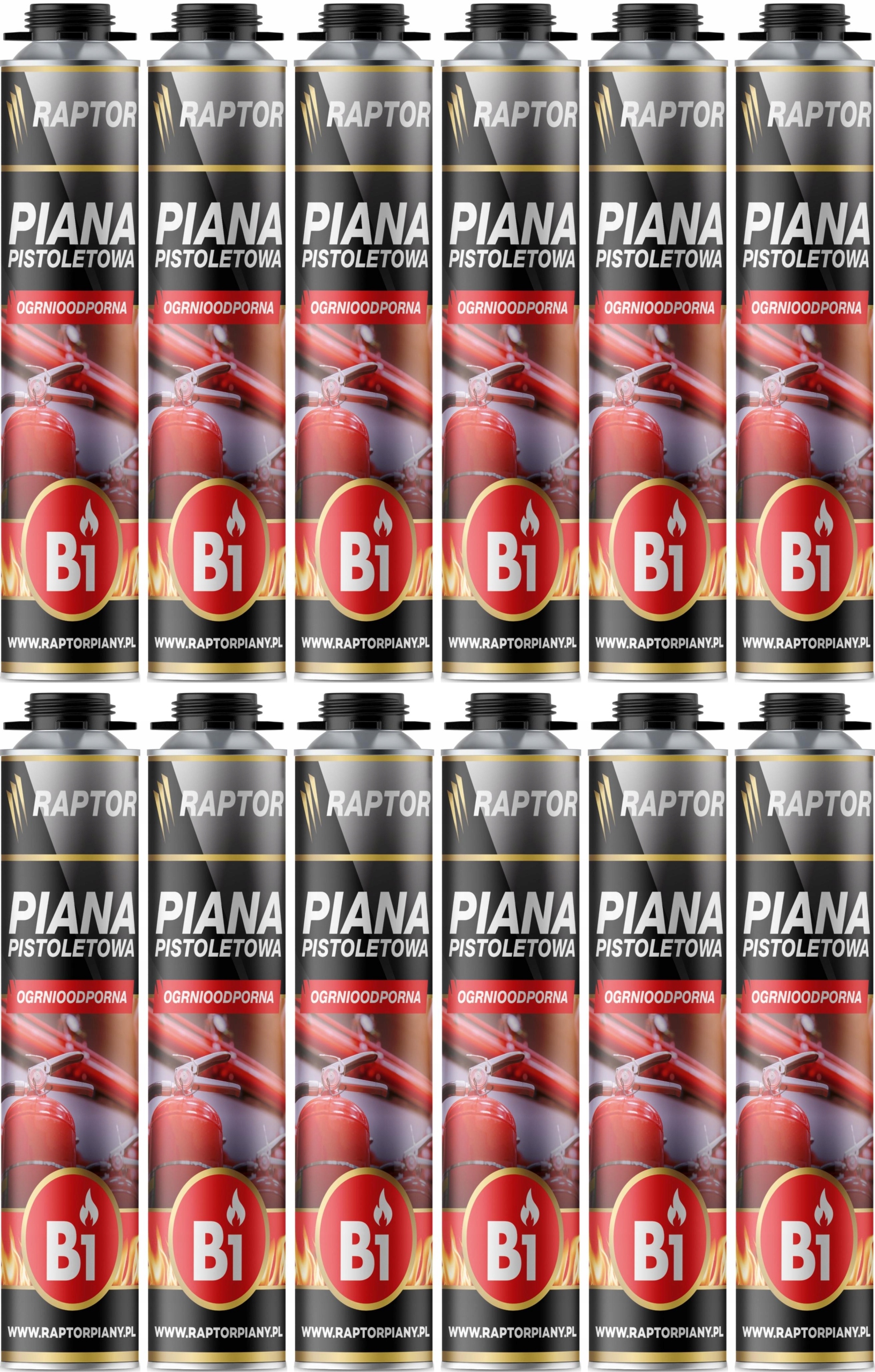 Ohňovzdorná montážna pena Raptor B1 750 ml