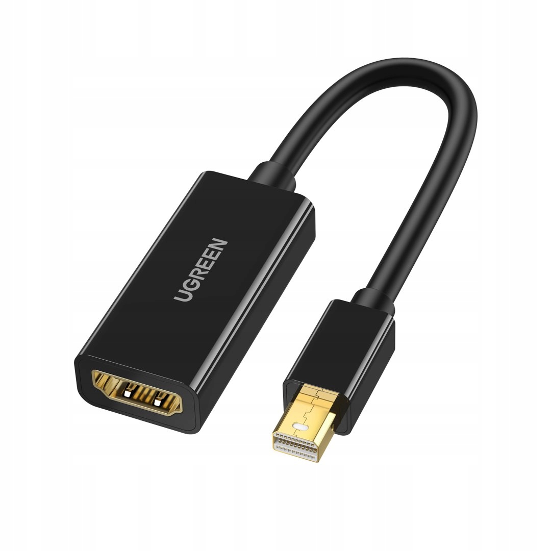 Adapter przejściówka kabla przewodu mini Dp DisplayPort Hdmi 4K czarny