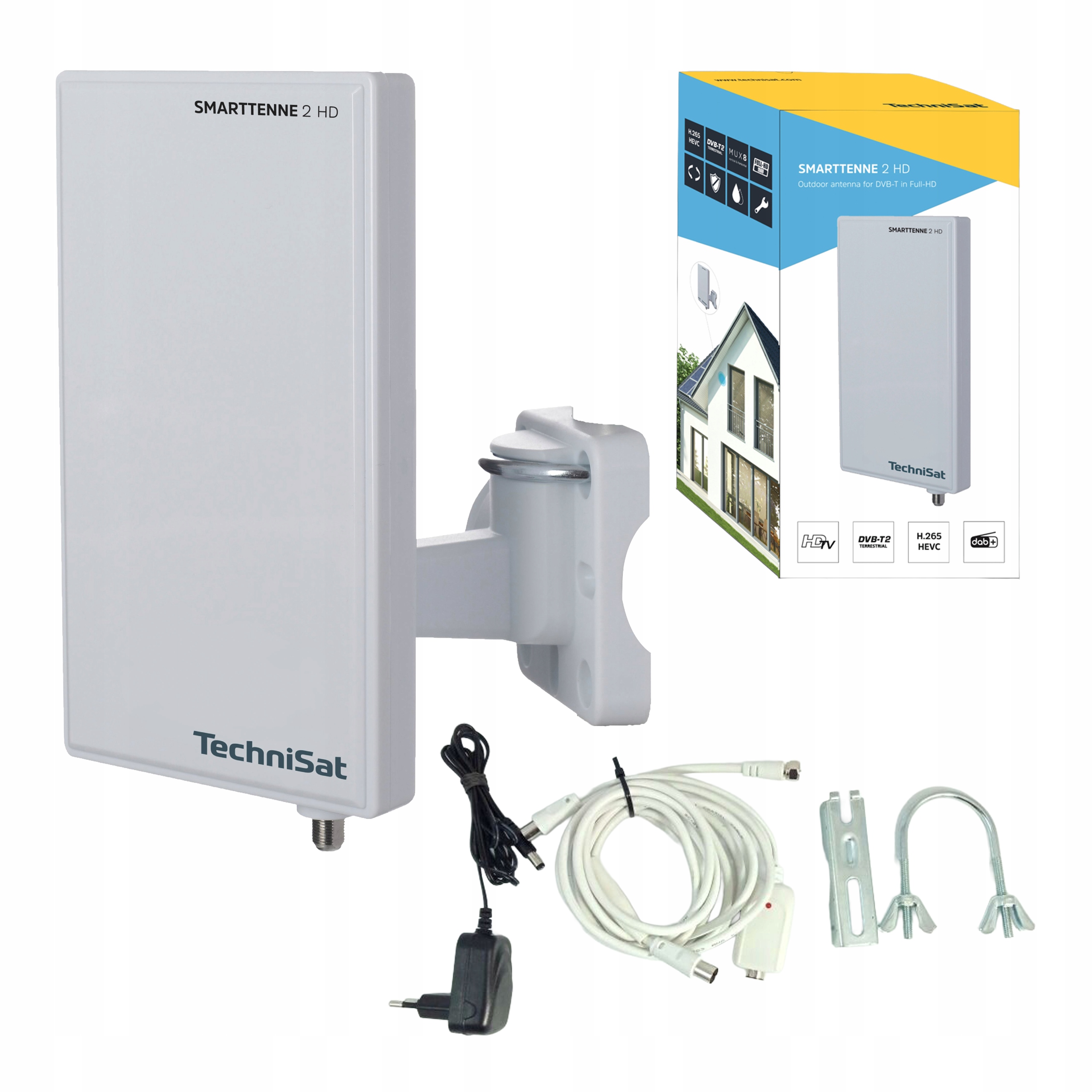 Antena Tv DVB-T2 Zewnętrzna Do Tv Naziemnej Dab+ Fm Uhf Vhf Technisat