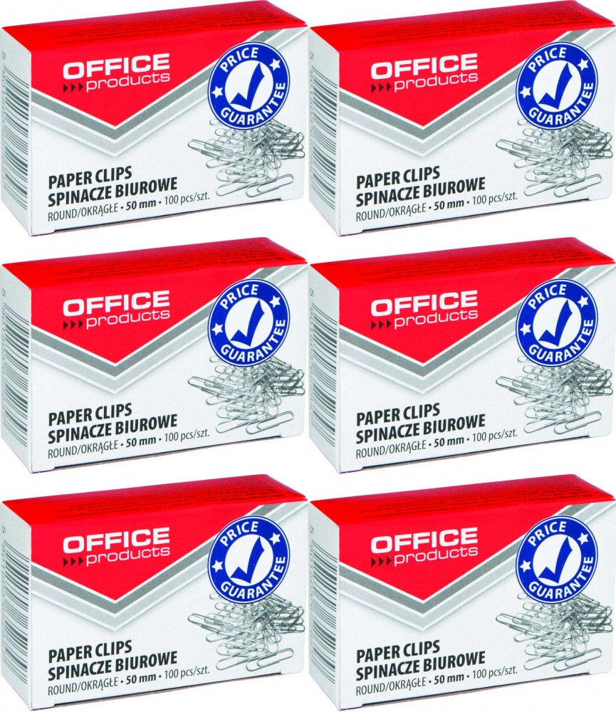 

Spinacze biurowe galwanizowane 100 Szt x 6 opak