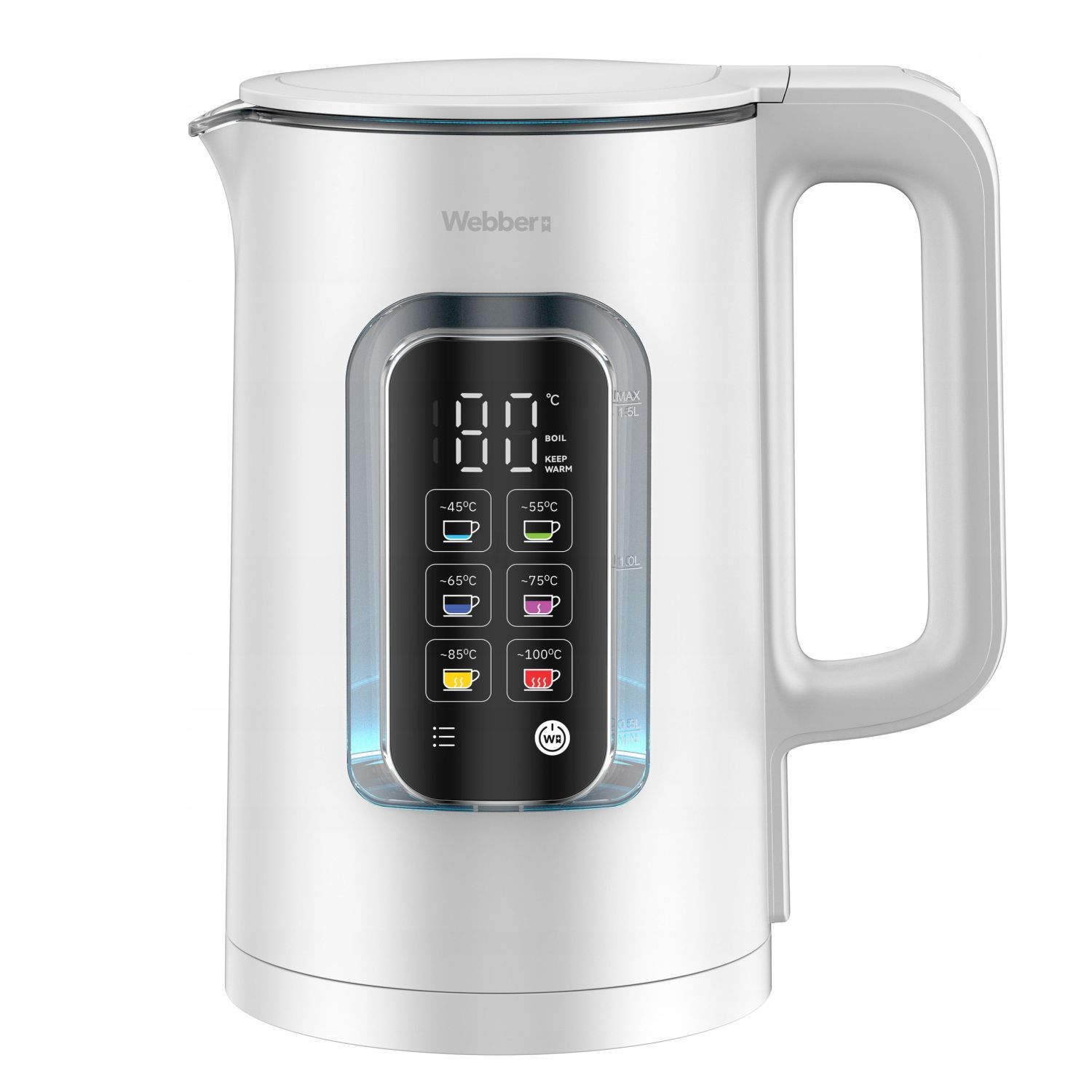 Akumulátorová rychlovarná konvice 1,5 l s regulací teploty