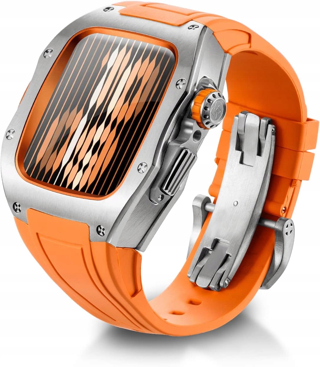 Puzdro s remienkom pre Apple Watch 9/8/7 45 mm SE/6 44 mm oranžové