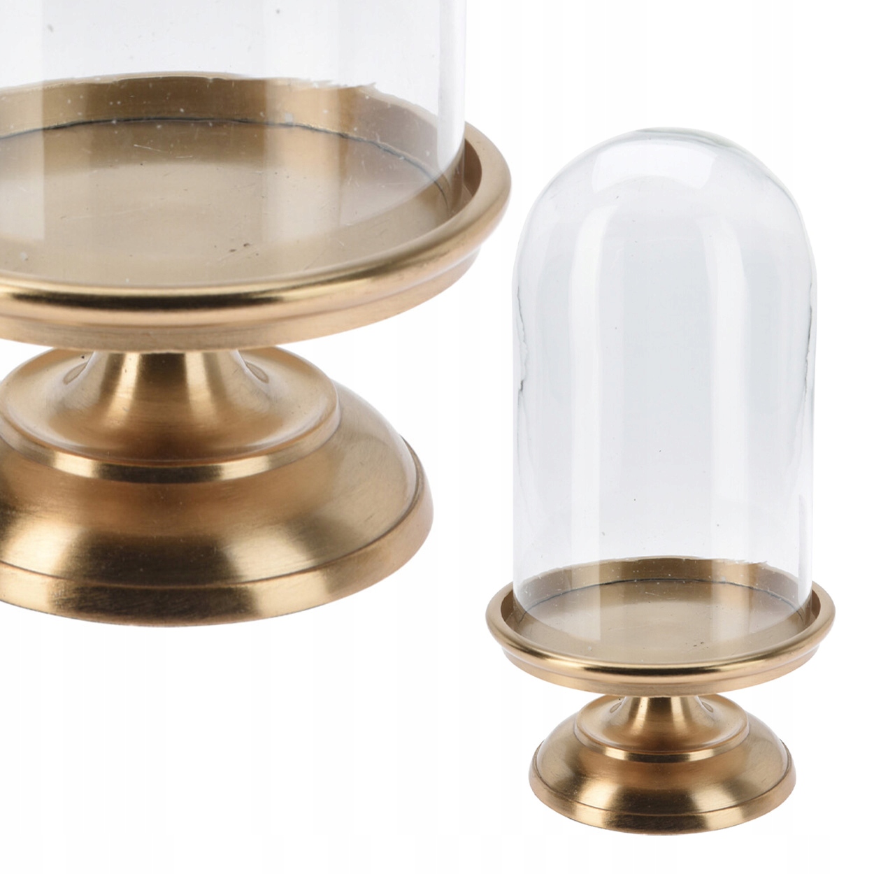 Skleněná Dekorativní Kopule Moderní Skleněné Stínidlo 28 cm Zlatá základna