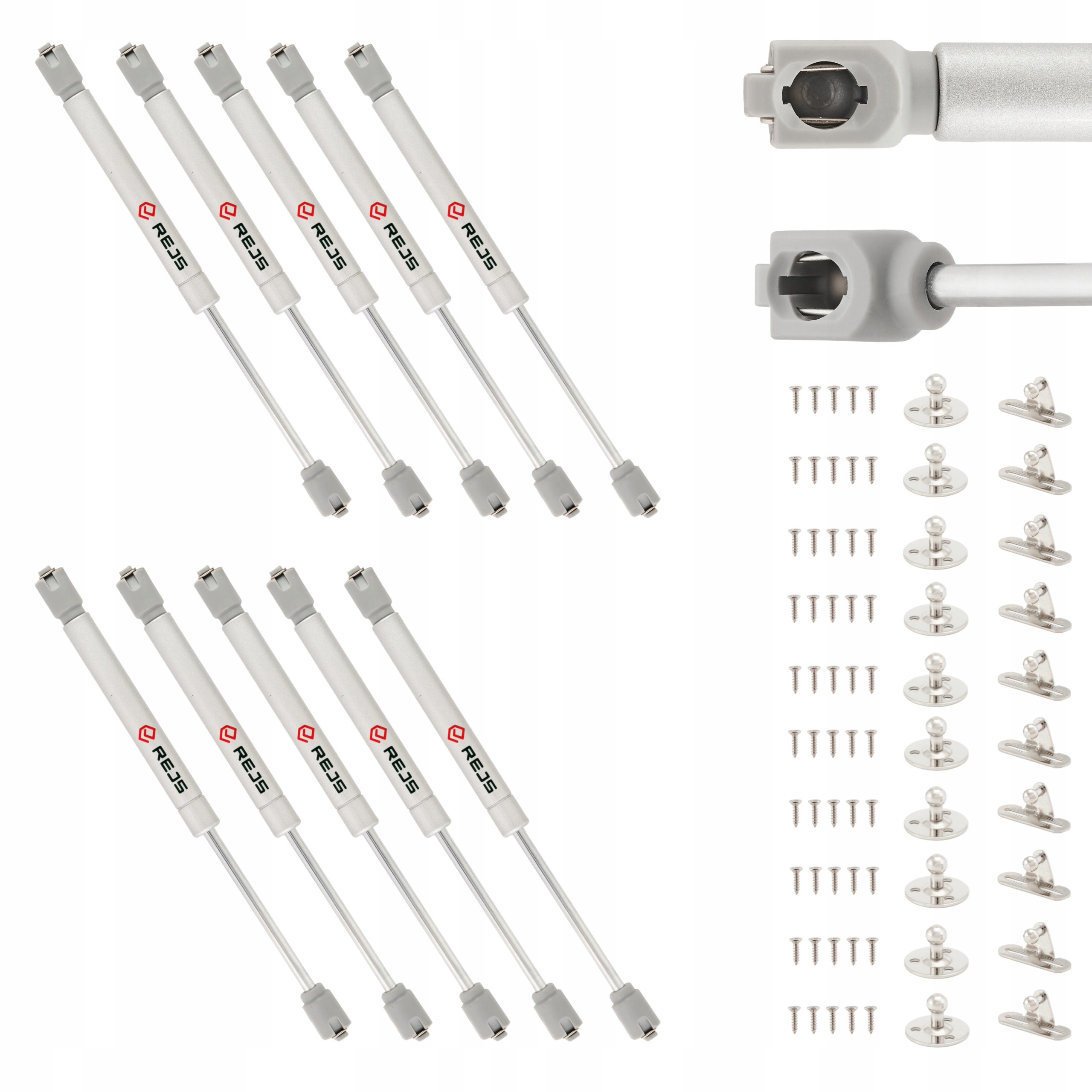 10 x Sada Rejs Nábytkový Pohon Plynový Píst Pro Nábytek 50N Vruty