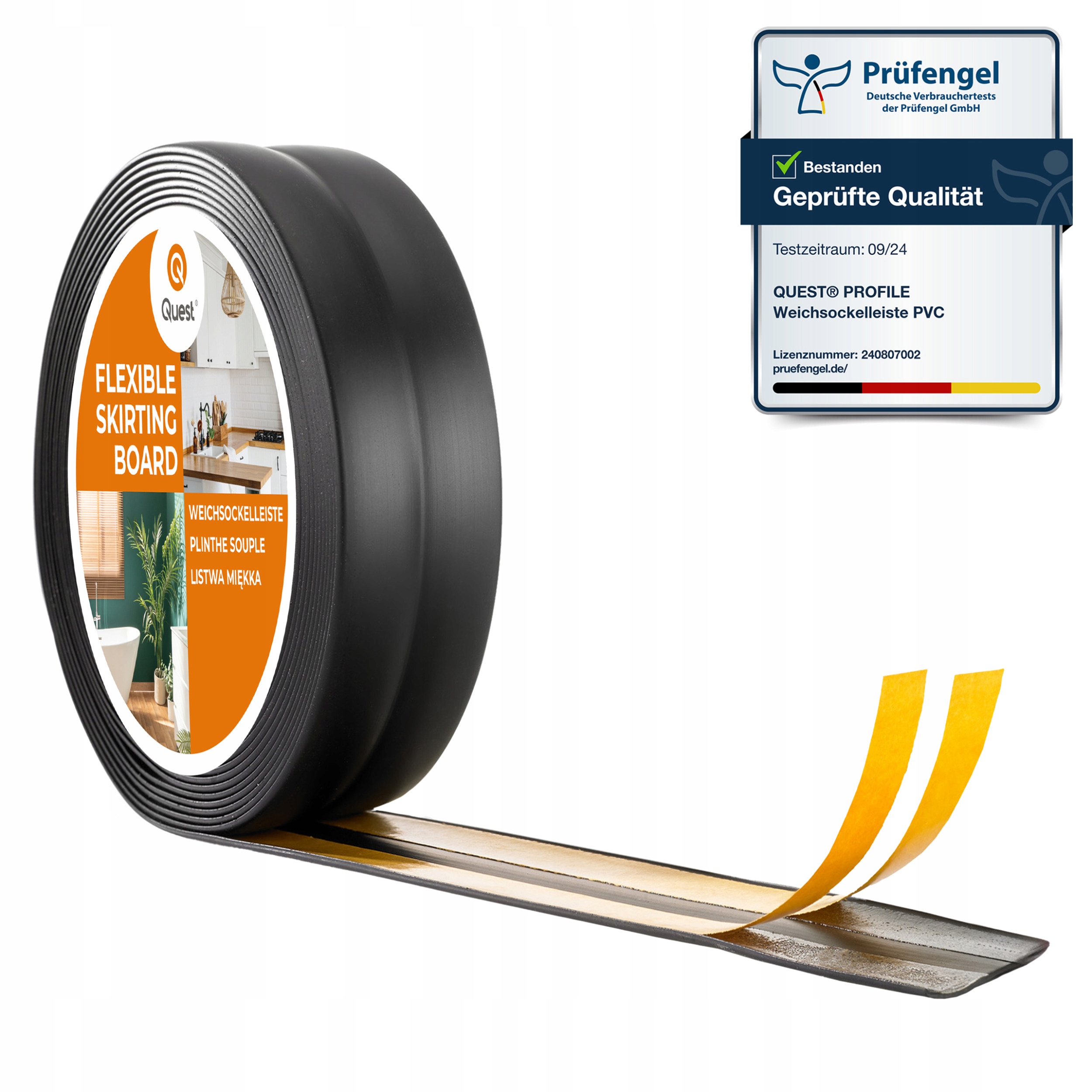 Dokončovací lišta samolepicí černá Pvc 25x15 mm 20 m