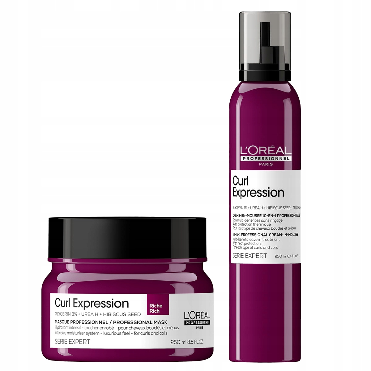 Loreal Curl Expression sada maska a pěna pro kudrnaté vlasy