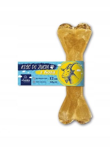 4 x Boskie Smaki Žvýkací kost s kozou kousátko pro psa 17 cm 115 g