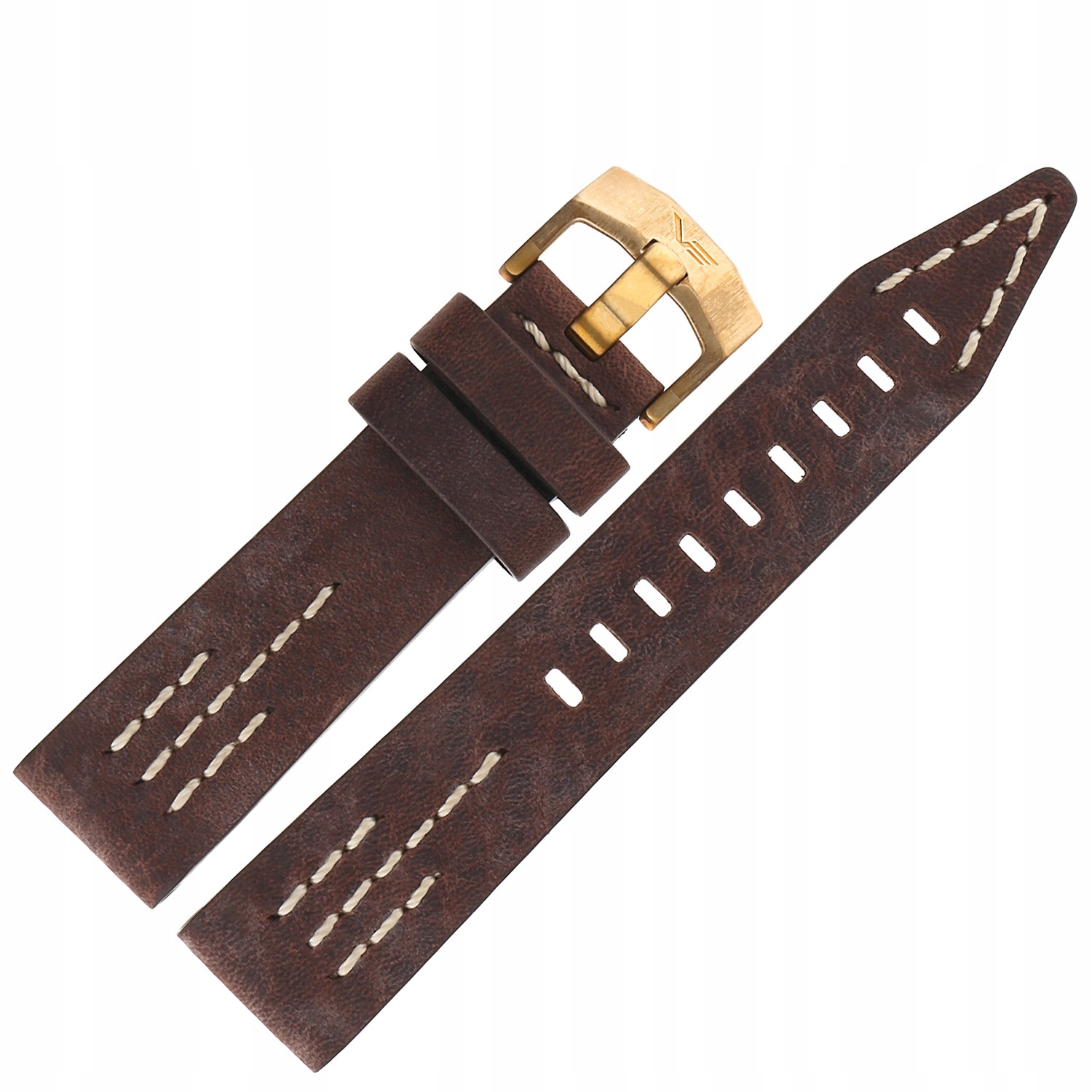 Pásek SSN-571 Kůže (O613) hnědý s bílou p. hnědou kl.