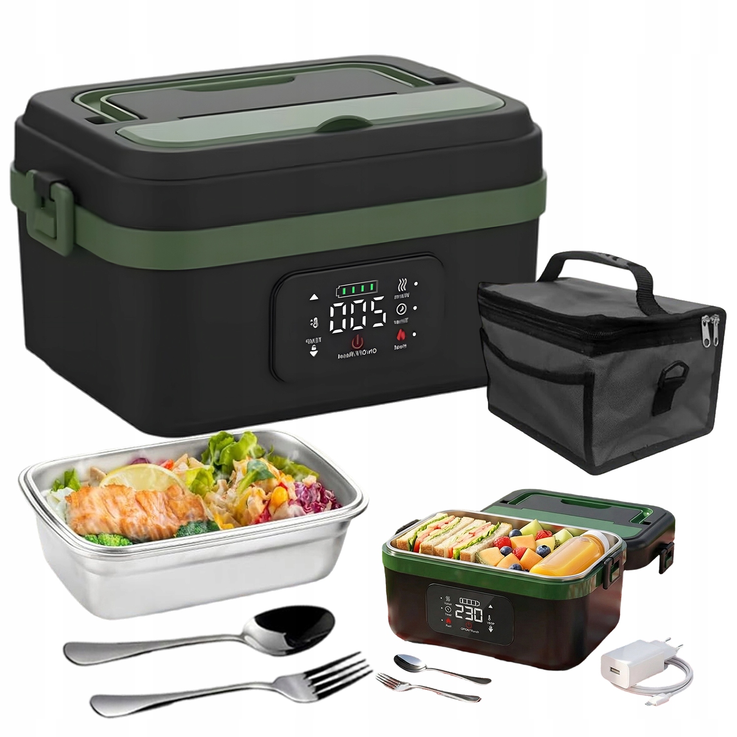 Elektrický Obědový Box Termoska Jídelní Box Ohřívač 5V/9V/12V 1L