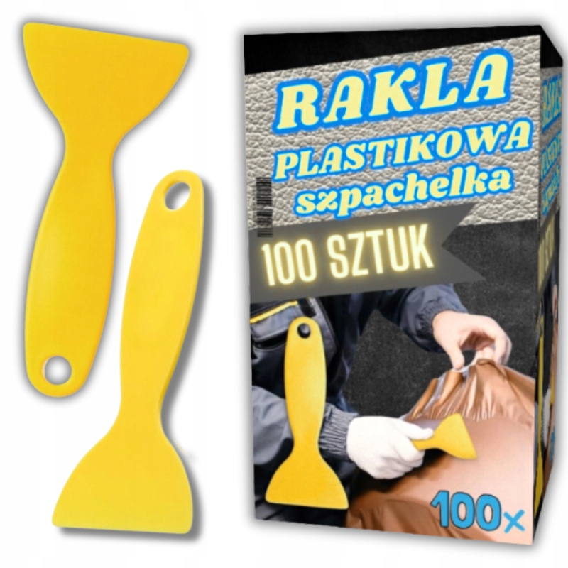 Rakla Szpachelka Szpatułka Plastikowa Do Aplikacji Folii Naklejek 100 Szt