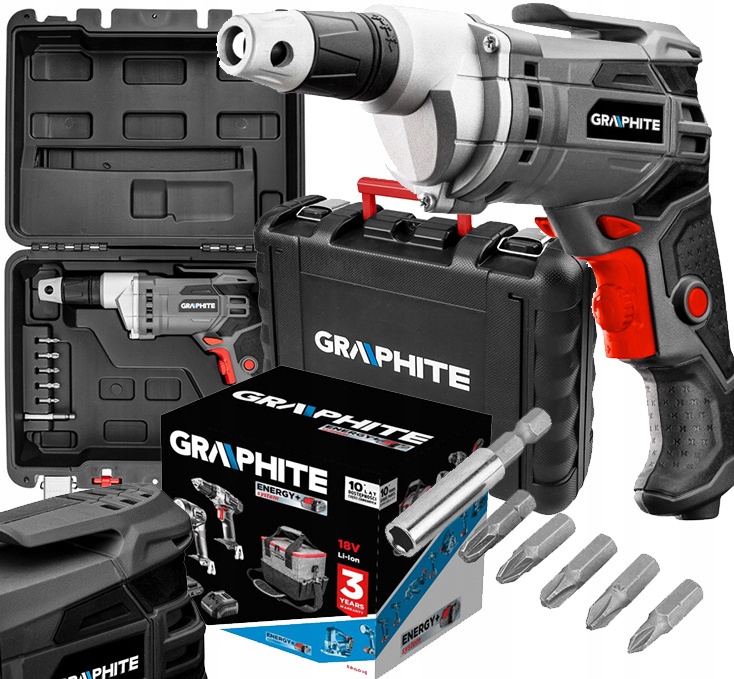 Wiertarko-wkrętarka Sieciowa 520W Obroty 0-4200 MIN?1 Walizka Graphite
