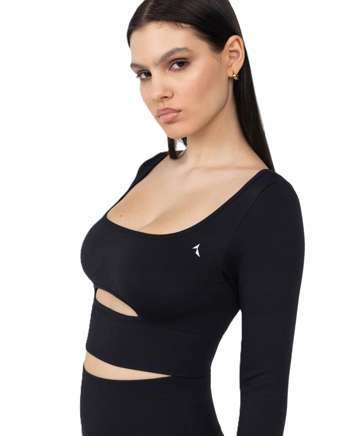 Longsleeve bluzka sportowa bezszwowa Dopamine Buzz Carpatree Xs czarny