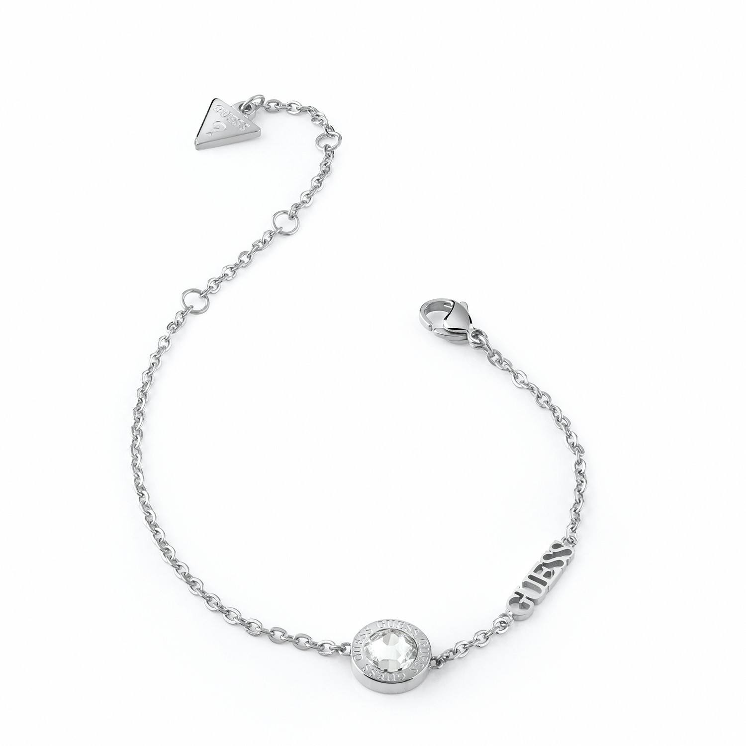 Dámský stříbrný náramek Guess zirkon