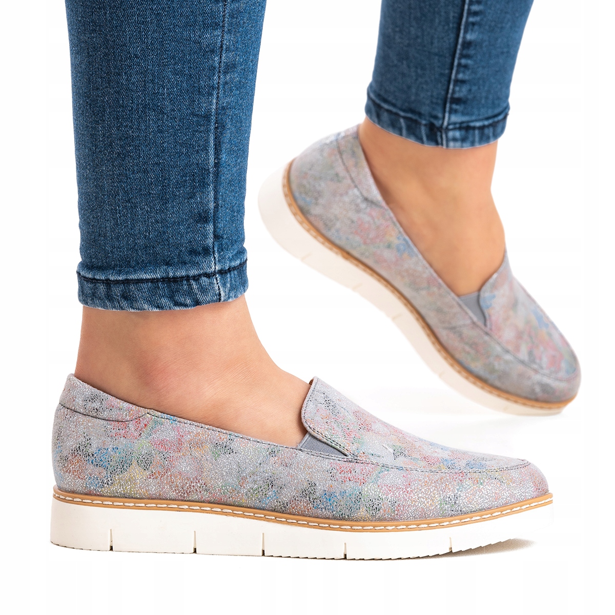 Polobotky lehké lordsy mokasíny stélka Kůže nazouvací módní Wojtyłko 41