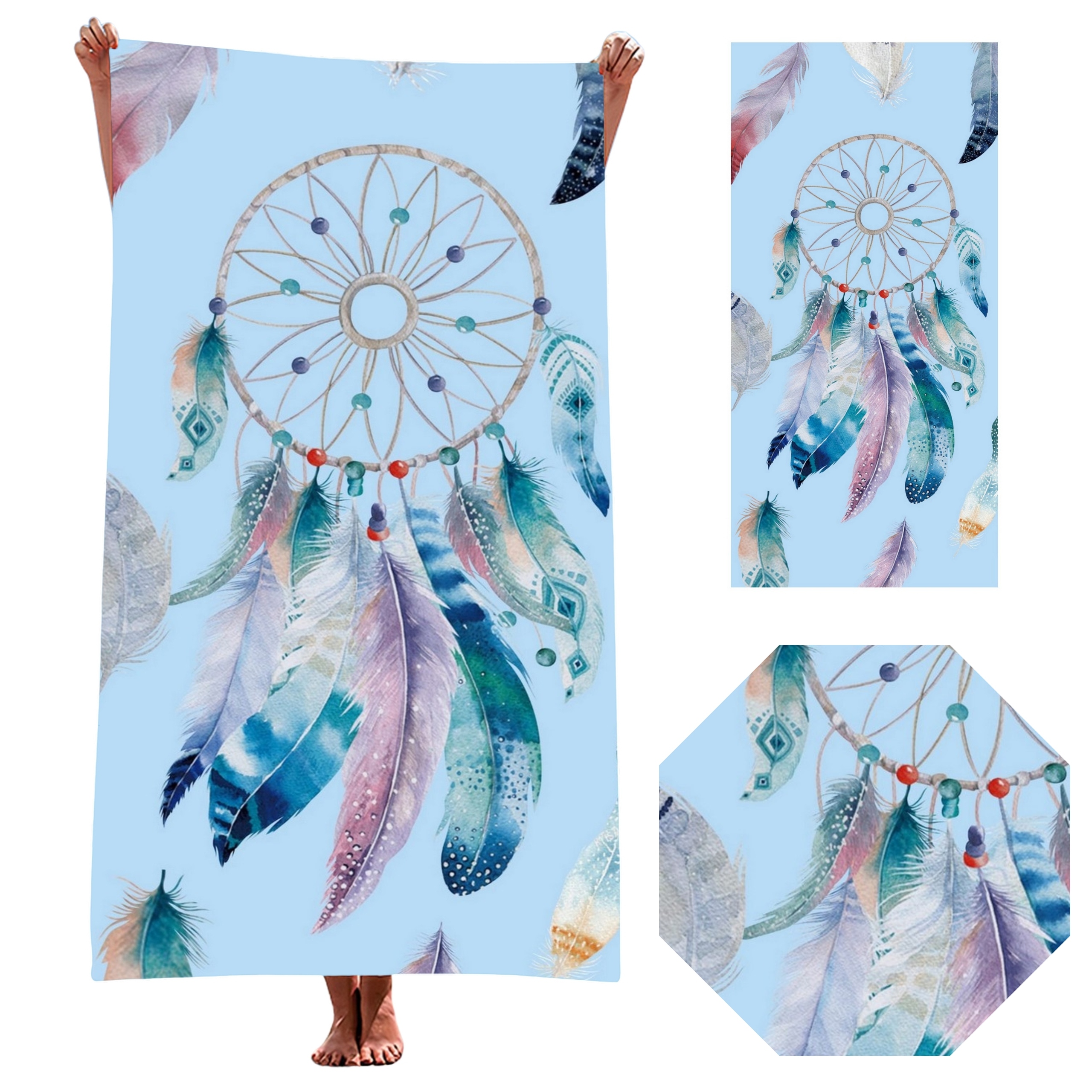 Ręcznik Plażowy Szybkoschnący 70x140 Kąpielowy Holiday 19 Duży