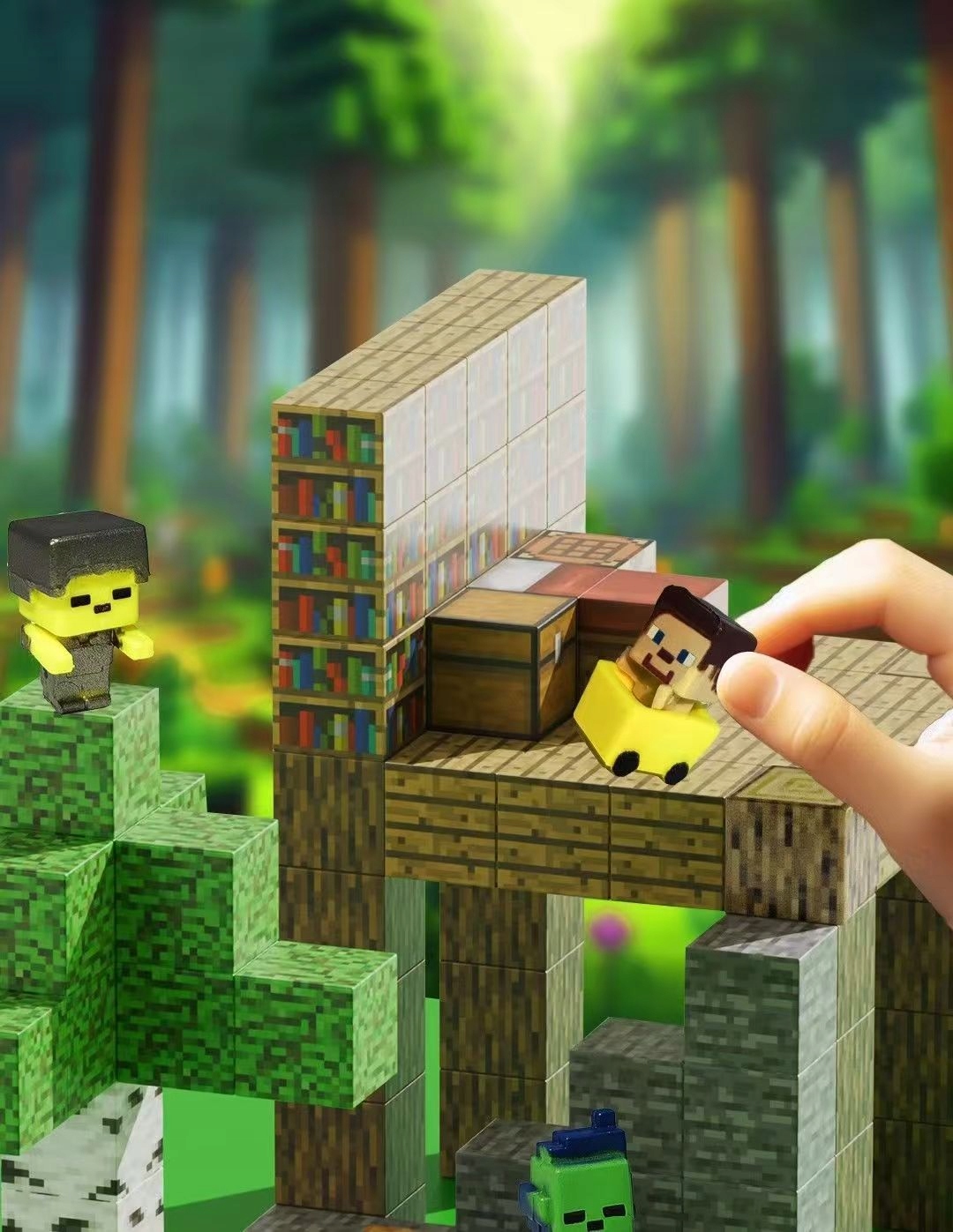 MAGNETINIAI KALADĖLIAI KUBŲ KALADĖLIAI 184 KALADĖLIAI + 2 ŽMONĖS PIKSELINIŲ KALADĖLIŲ Elementų skaičius 184